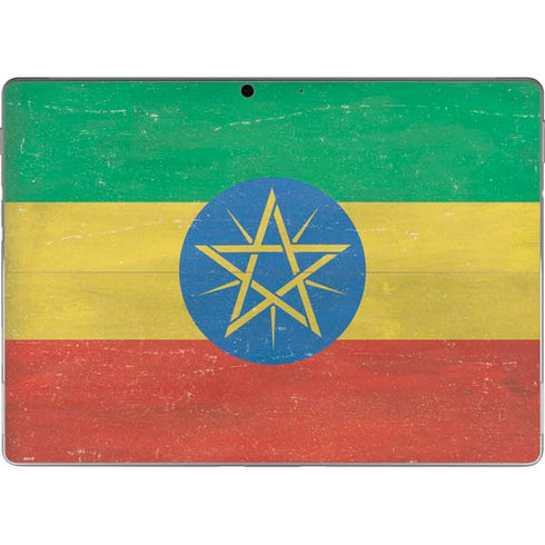 Ethiopia Flag Distressed Surface Pro 8 Skin
