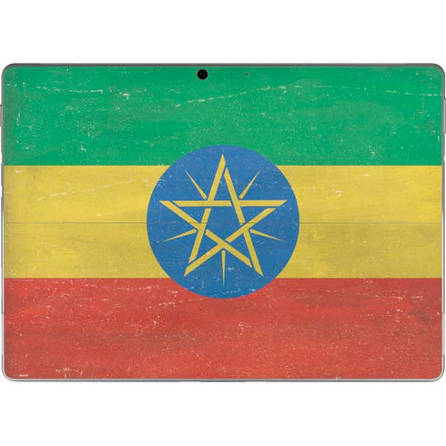 Ethiopia Flag Distressed Surface Pro 9 Skin
