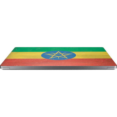 Ethiopia Flag Distressed Universal Laptop 18in (14.6 x 10.6in) Skin