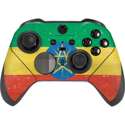 Ethiopia Flag Distressed Xbox Elite Wireless Controller Series 2 Skin