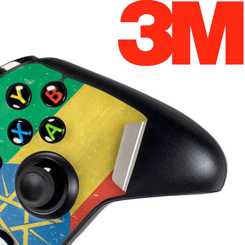 Ethiopia Flag Distressed Xbox One Controller Skin