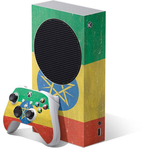Ethiopia Flag Distressed Xbox Series S Bundle Skin