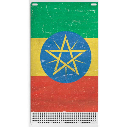 Ethiopia Flag Distressed Xbox Series S Console Skin