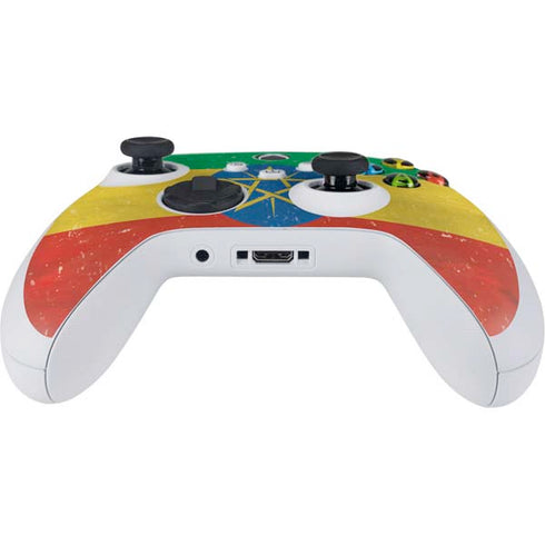 Ethiopia Flag Distressed Xbox Series S Controller Skin
