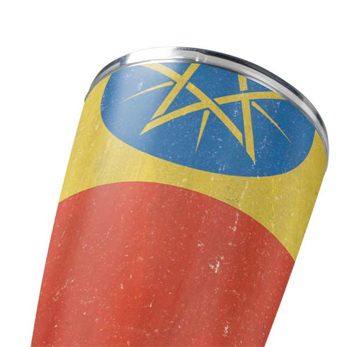 Ethiopia Flag Distressed Yeti 20oz Tumbler Skin