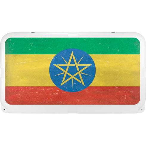 Ethiopia Flag Distressed YETI Tundra 65 Hard Cooler Skin