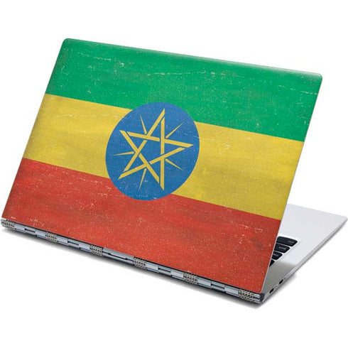 Ethiopia Flag Distressed Yoga 910 2-in-1 14in Touch-Screen Skin