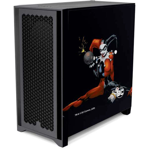 DC Comics Harley Quinn Playfull Pose Corsair 4000D Tempered Glass Mid-Tower ATX Case Skin