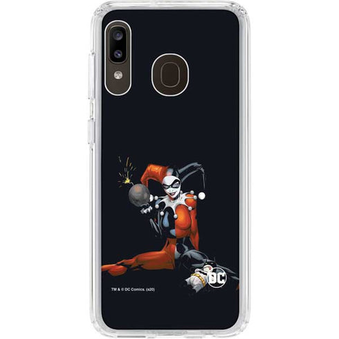 DC Comics Harley Quinn Playfull Pose Galaxy A20 Clear Case