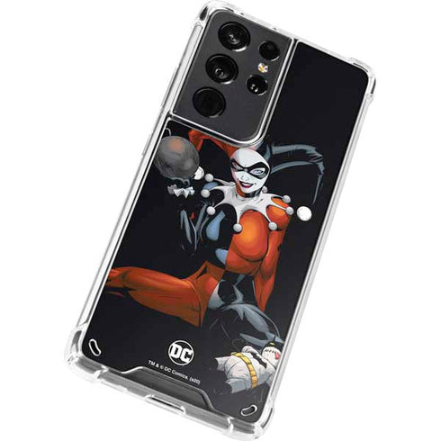 DC Comics Harley Quinn Playfull Pose Galaxy S21 Ultra 5G Clear Case