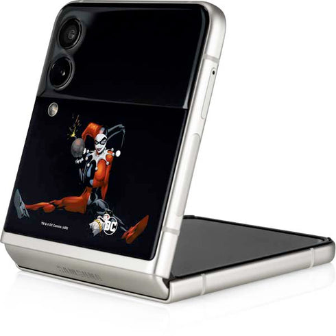 DC Comics Harley Quinn Playfull Pose Galaxy Z Flip3 5G Skin