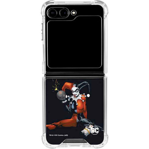 DC Comics Harley Quinn Playfull Pose Galaxy Z Flip5 5G Clear Case