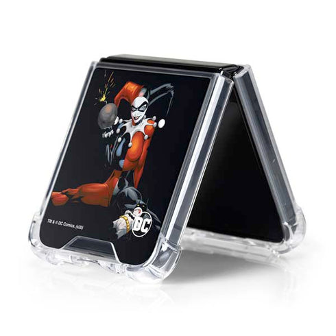 DC Comics Harley Quinn Playfull Pose Galaxy Z Flip5 5G Clear Case