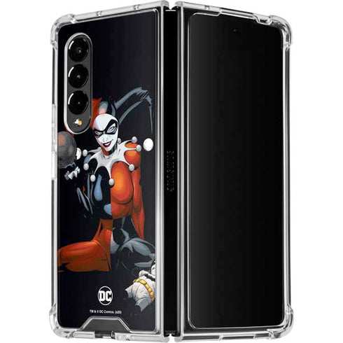 DC Comics Harley Quinn Playfull Pose Galaxy Z Fold4 5G Clear Case