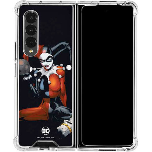 DC Comics Harley Quinn Playfull Pose Galaxy Z Fold4 5G Clear Case