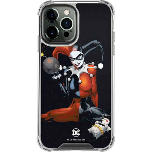 DC Comics Harley Quinn Playfull Pose iPhone 13 Pro Max Clear Case