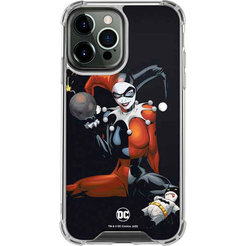 DC Comics Harley Quinn Playfull Pose iPhone 15 Pro Max Clear Case