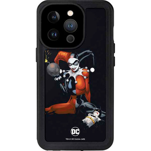 DC Comics Harley Quinn Playfull Pose iPhone 15 Pro Waterproof Case