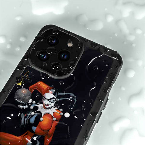 DC Comics Harley Quinn Playfull Pose iPhone 15 Pro Waterproof Case