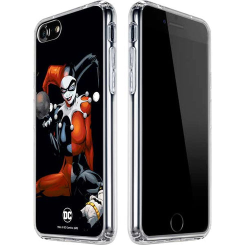 DC Comics Harley Quinn Playfull Pose iPhone SE (2nd & 3rd Gen) Clear Case