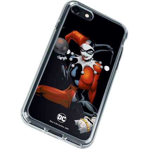 DC Comics Harley Quinn Playfull Pose iPhone SE (2nd & 3rd Gen) Clear Case