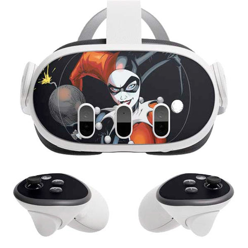 DC Comics Harley Quinn Playfull Pose Meta Quest 3 Skin