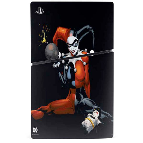 DC Comics Harley Quinn Playfull Pose PS5 Slim Disk Bundle Skin