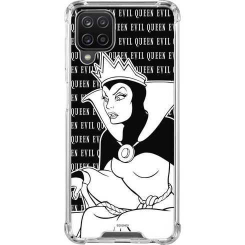 Disney Villains Evil Queen Black and White Galaxy A12 Clear Case