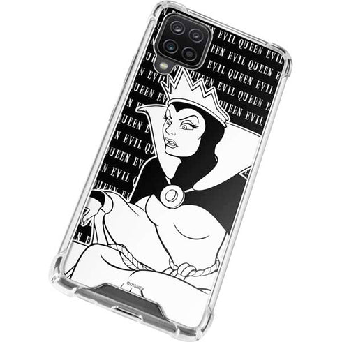 Disney Villains Evil Queen Black and White Galaxy A12 Clear Case