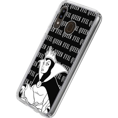 Disney Villains Evil Queen Black and White Galaxy A20 Clear Case