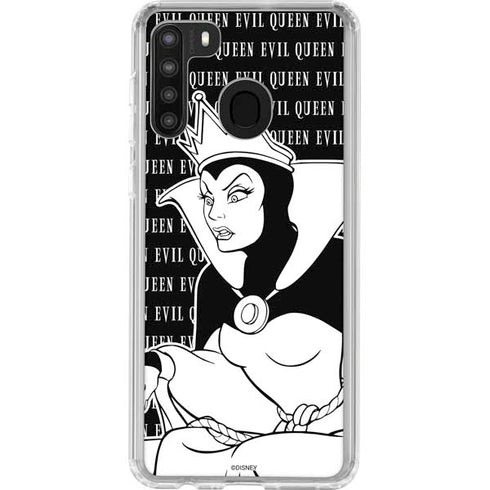 Disney Villains Evil Queen Black and White Galaxy A21 Clear Case