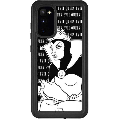 Disney Villains Evil Queen Black and White Galaxy S20 Waterproof Case