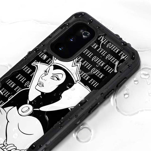 Disney Villains Evil Queen Black and White Galaxy S20 Waterproof Case