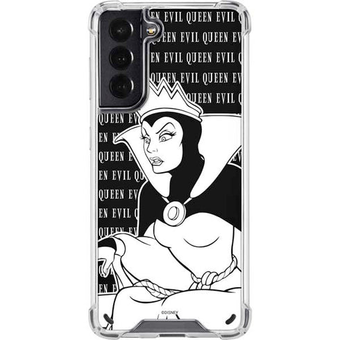 Disney Villains Evil Queen Black and White Galaxy S21 5G Clear Case