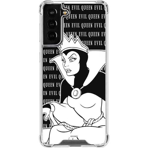 Disney Villains Evil Queen Black and White Galaxy S21 FE Clear Case