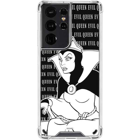 Disney Villains Evil Queen Black and White Galaxy S21 Ultra 5G Clear Case