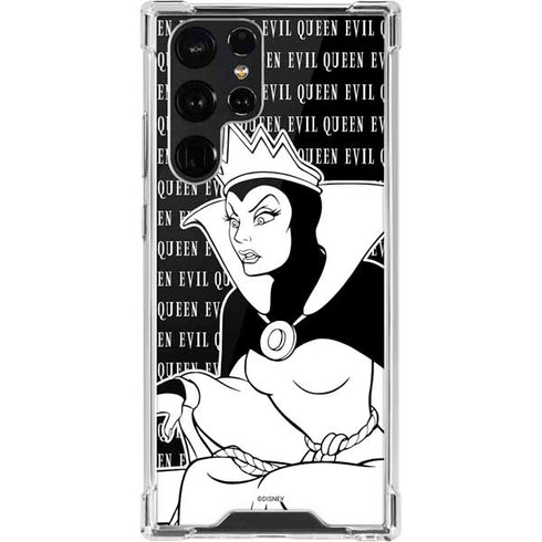 Disney Villains Evil Queen Black and White Galaxy S22 Ultra Clear Case