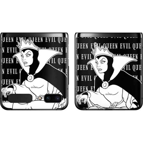 Disney Villains Evil Queen Black and White Galaxy Z Flip Skin