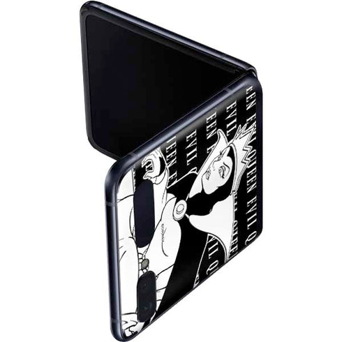 Disney Villains Evil Queen Black and White Galaxy Z Flip Skin