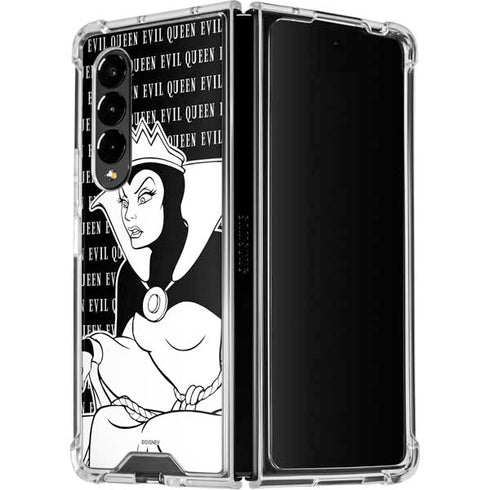 Disney Villains Evil Queen Black and White Galaxy Z Fold4 5G Clear Case