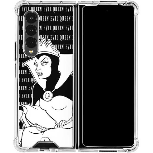 Disney Villains Evil Queen Black and White Galaxy Z Fold4 5G Clear Case
