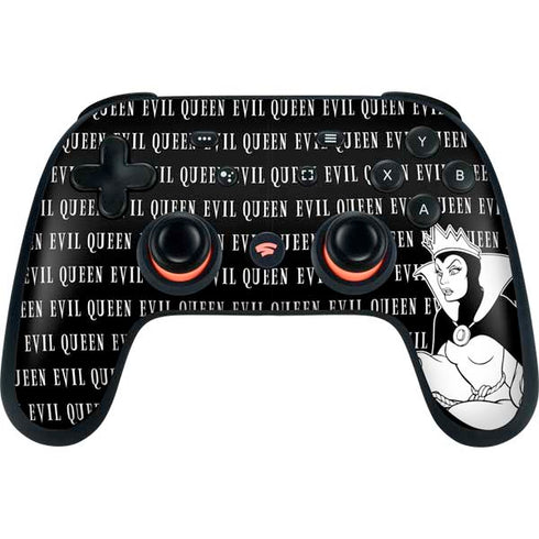 Disney Villains Evil Queen Black and White Google Stadia Controller Skin