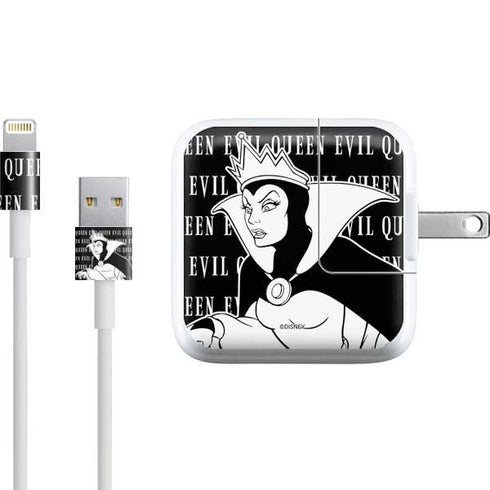 Disney Villains Evil Queen Black and White iPad Charger (10W USB) Skin