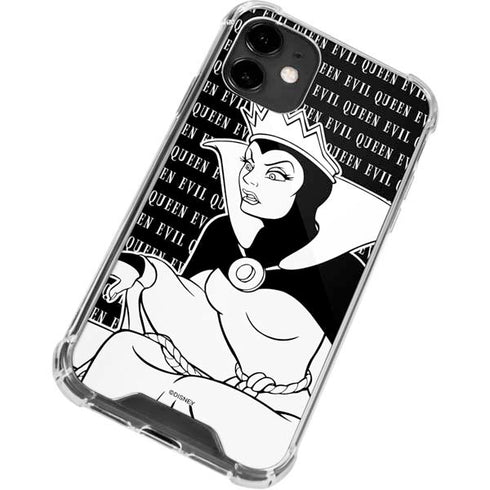 Disney Villains Evil Queen Black and White iPhone 12 Clear Case