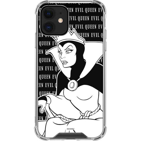 Disney Villains Evil Queen Black and White iPhone 12 Mini Clear Case