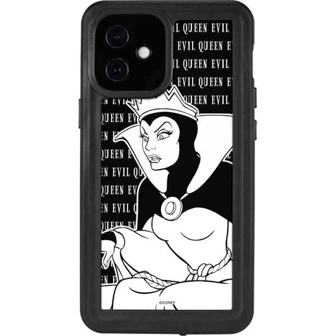 Disney Villains Evil Queen Black and White iPhone 12 Mini Waterproof Case