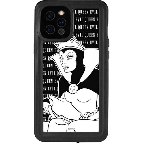 Disney Villains Evil Queen Black and White iPhone 12 Pro Max Waterproof Case