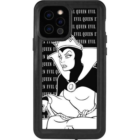 Disney Villains Evil Queen Black and White iPhone 12 Pro Waterproof Case