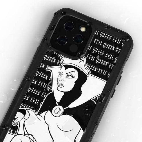 Disney Villains Evil Queen Black and White iPhone 12 Pro Waterproof Case