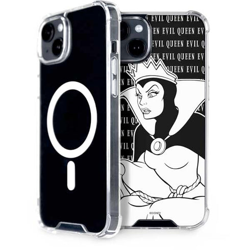 Disney Villains Evil Queen Black and White iPhone 15 Plus MagSafe Case